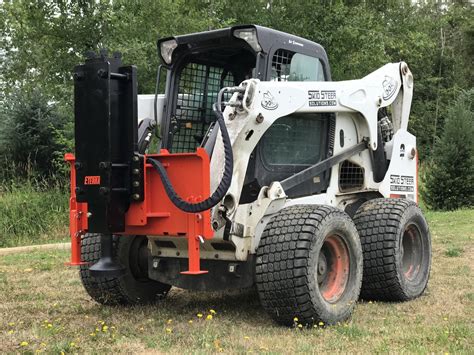 skid steer drivetrin|post driver for skid steer.